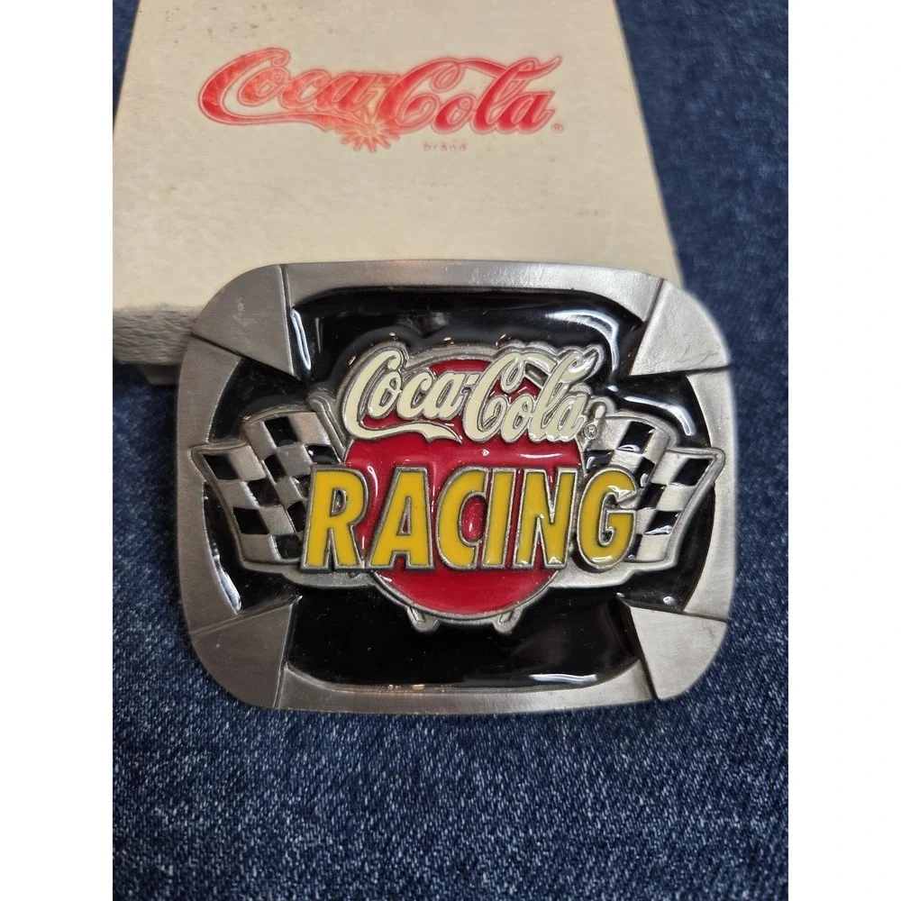 90s Coca-Cola Racing Belt Buckle w/ COA - Original Box 1997 Limited